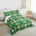 thumbnail image 3 of jejeloiu Four Leaf Clover Queen Comforter Set,Happy St Patricks Day Bedding Sets,Beige Kawaii Heart Print Bedding Comforter Set For Kids,Breathable Home Decor Reversible,3 Pieces, 3 of 8