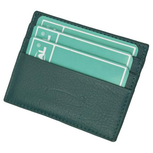 Marshal Wallet - Premium Dark green Soft Genuine Leather Simple Credit ...