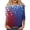 Sky Blue #061, variant on 250th Anniversary USA Womens Shirts 3/4 Sleeve Tshirts Loose Red White and Blue Print Pullover 4th of July Celebration Party Tops Independence Day Patriotic Crew Neck 1776-2026 Blouses Light Blue 5XL