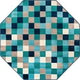 thumbnail image 3 of Unique Loom Azalea Collection Area Rug - Holly (5' 3" Octagon Teal/Navy Blue), 3 of 8