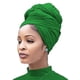 thumbnail image 1 of Turbante elástico verde brillante para mujeres negras, pañuelos africanos para la cabeza, pañuelos suaves para el cabello, pañuelos para la cabeza de jersey para trenzas rastas, 1 of 4