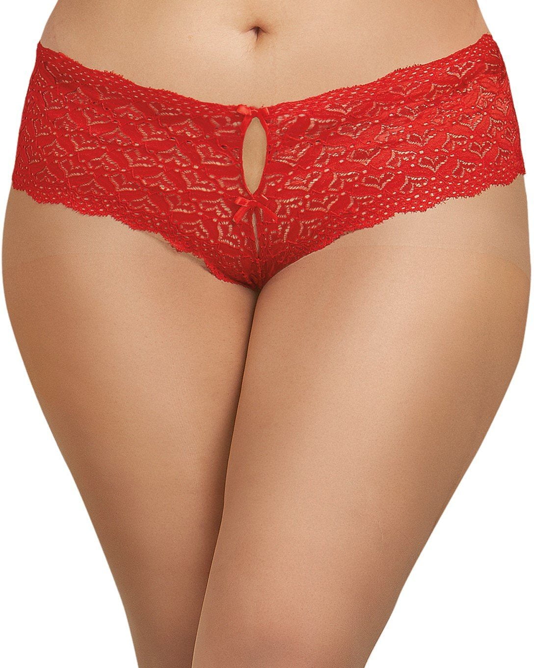 Dreamgirl Women's Lace Lingerie Panty with Heart Cutout Back