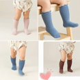 thumbnail image 2 of Baby Girls Socks Cotton Toddler Knee-high Stockings Kids Cozy Warm Solid Color Long Socks For 1-3t, 2 of 2
