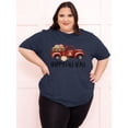 thumbnail image 5 of XCHQRTI Pumpkin Plus Size Women Tshirt Its Fall Yall Thanksgiving Short Sleeve Graphic Tees, 5 of 7