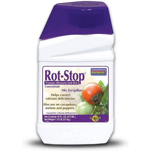 Rot-Stop Tomato Blossom End Rot, 16 oz Concentrated Liquid Garden Fertilizer for Calcium Deficiency Indoors & Outdoors