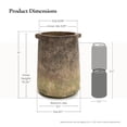 thumbnail image 2 of LuxenHome Rustic Ginger Root Brown Cement 11-Inch Tall Indoor and Outdoor Cylinder Vase, 2 of 7