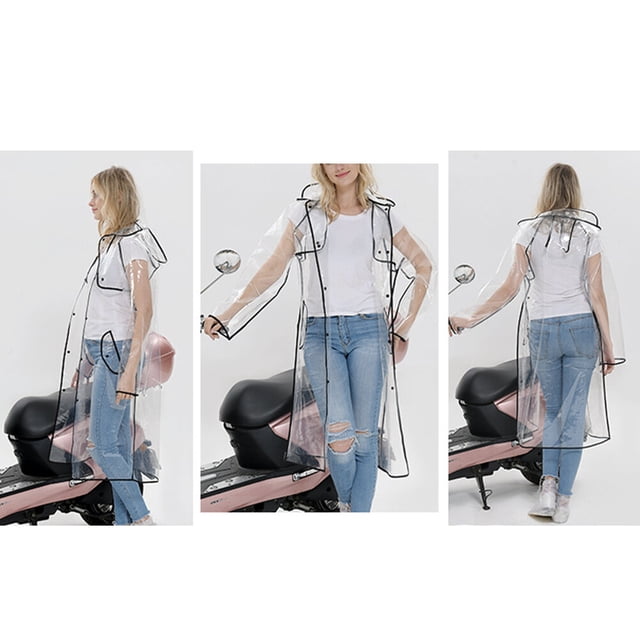 OFFIGAM Transparente Con Capucha Para Mujer Estilo Moderno Y