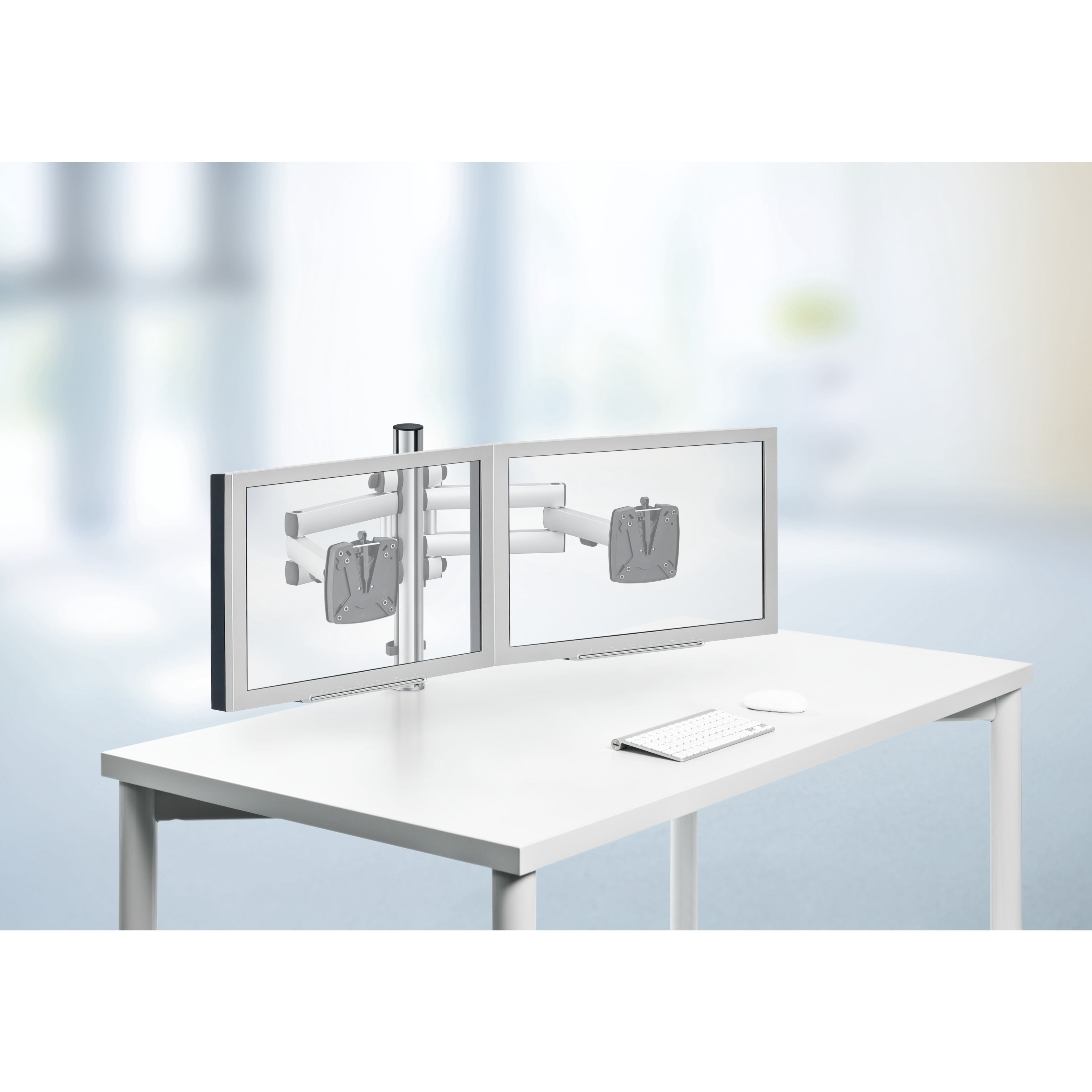 Novus TSS Duo Monitor Arm Set, Fully Adjustable, Table Clamp Mount, Supports 2 Monitors
