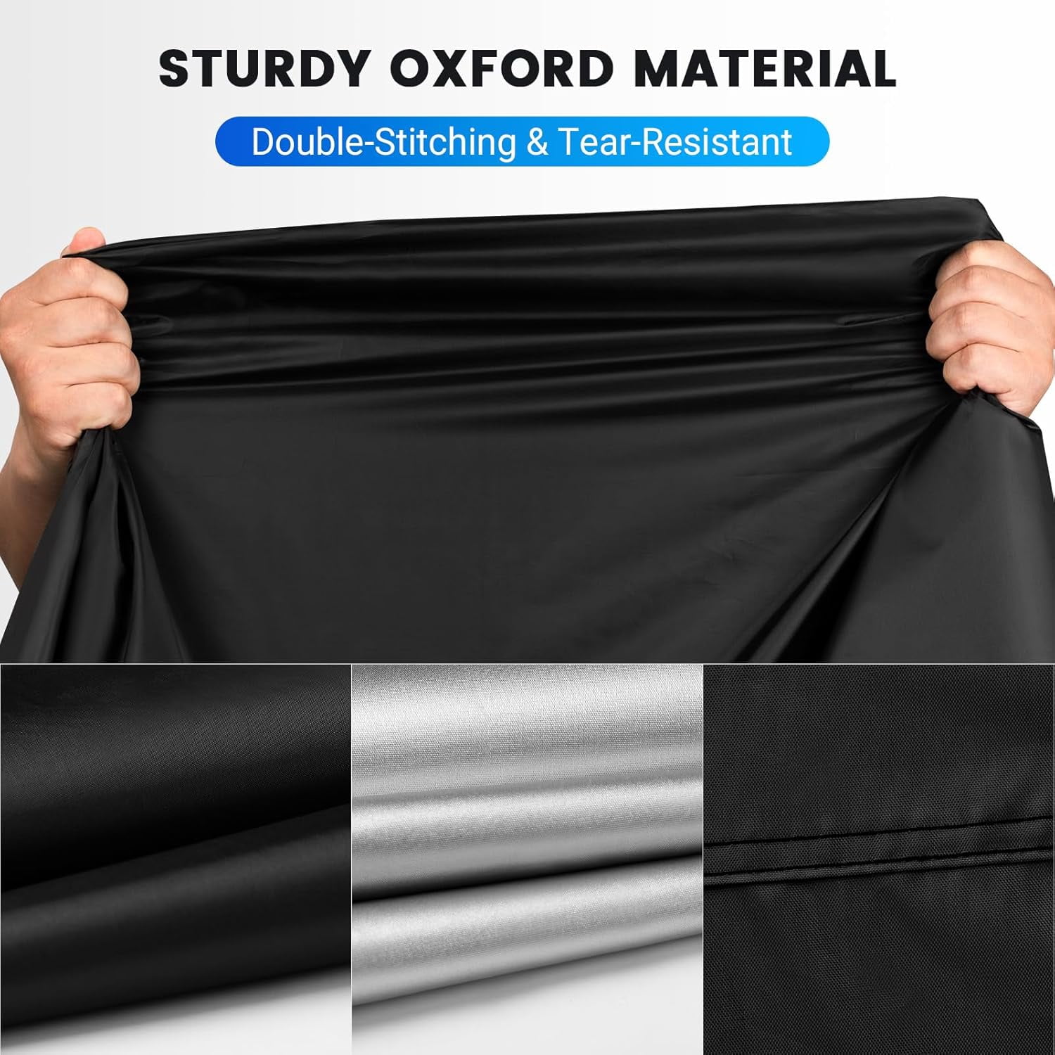 Favoto Motorcycle Cover Waterproof Outdoor Storage 96.5 inches Length All Season Weather Rain Sun Protection Night Reflective Design with Lock-Holes Motorcycle Tarp Powersports Vehicle Cover