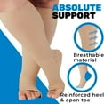 thumbnail image 3 of Compression Stockings for Men and Women Circulation 20-30mmHg - Beige, XL, 3 of 9