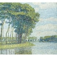 thumbnail image 2 of Paul Baum 22x20 Black Ornate Framed Double Matted Museum Art Print Titled: Baume Am Kanal (Trees by a Canal), 2 of 5