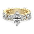 thumbnail image 4 of IGI Certified 2 Carat Marquise Shape Lab Grown Diamond Engagement Ring | 14K Yellow Gold | Skylar Side Stone Encrusted Diamond Ring | FG-VS Quality Friendly Diamonds, 4 of 6
