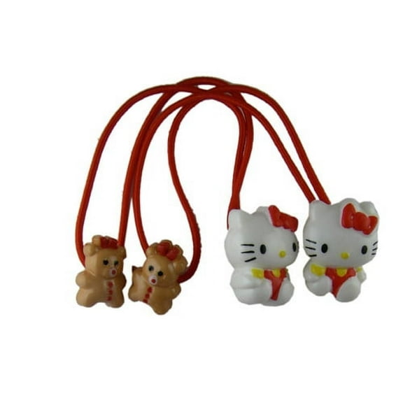 Hello Kitty Hair Bands (2 Piece) Sanrio Hello Kitty Pony Tails