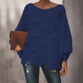 thumbnail image 1 of Chandail Tricoté Décontracté Uni pour Femmes avec Chaîne Ajourée, 1 of 4