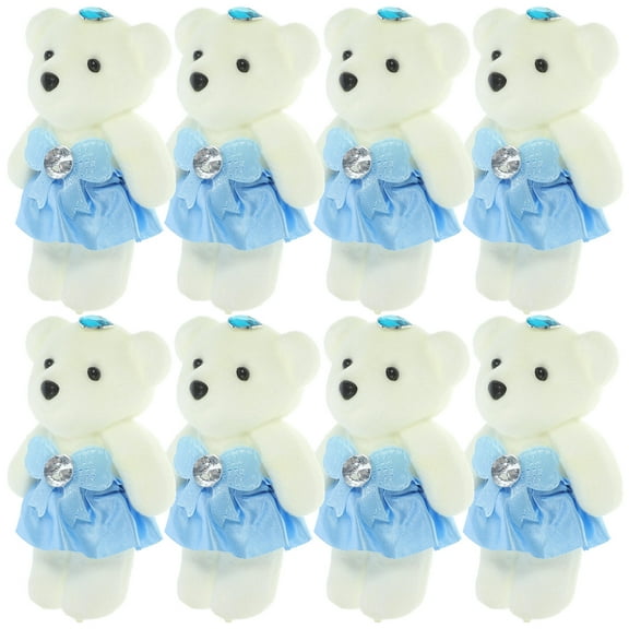 HORIALENCE 10Pcs Mini Bear Stuffed Animal Plush Foam for Home and Baby Shower Decor