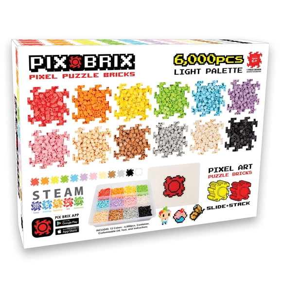 Puzles Pixel Art Pix Brix, 6000 piezas con contenedor
