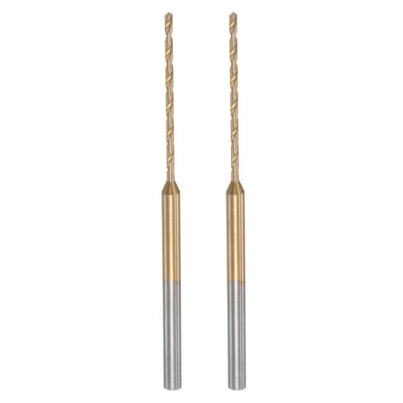 

Uxcell 2Pack Mini Twist Drill Bit 1mm Micro Engraving Drill Bits High-Speed Steel 2.35mm Shank Titanium Coated