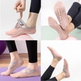 thumbnail image 3 of Yoga Socks For Women 3-Pack Non-Slip Grip Crisscross Strap Open Heel for Pilates Dance Socks, 3 of 7