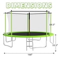 thumbnail image 6 of Ovatoys 1400LBS 14FT Trampoline for Adults and Kids,Trampoline with Enclosure,Light,Recreational Trampoline with Ladder, Heavy Duty Trampoline Capacity for 6-7 Kids, 6 of 6