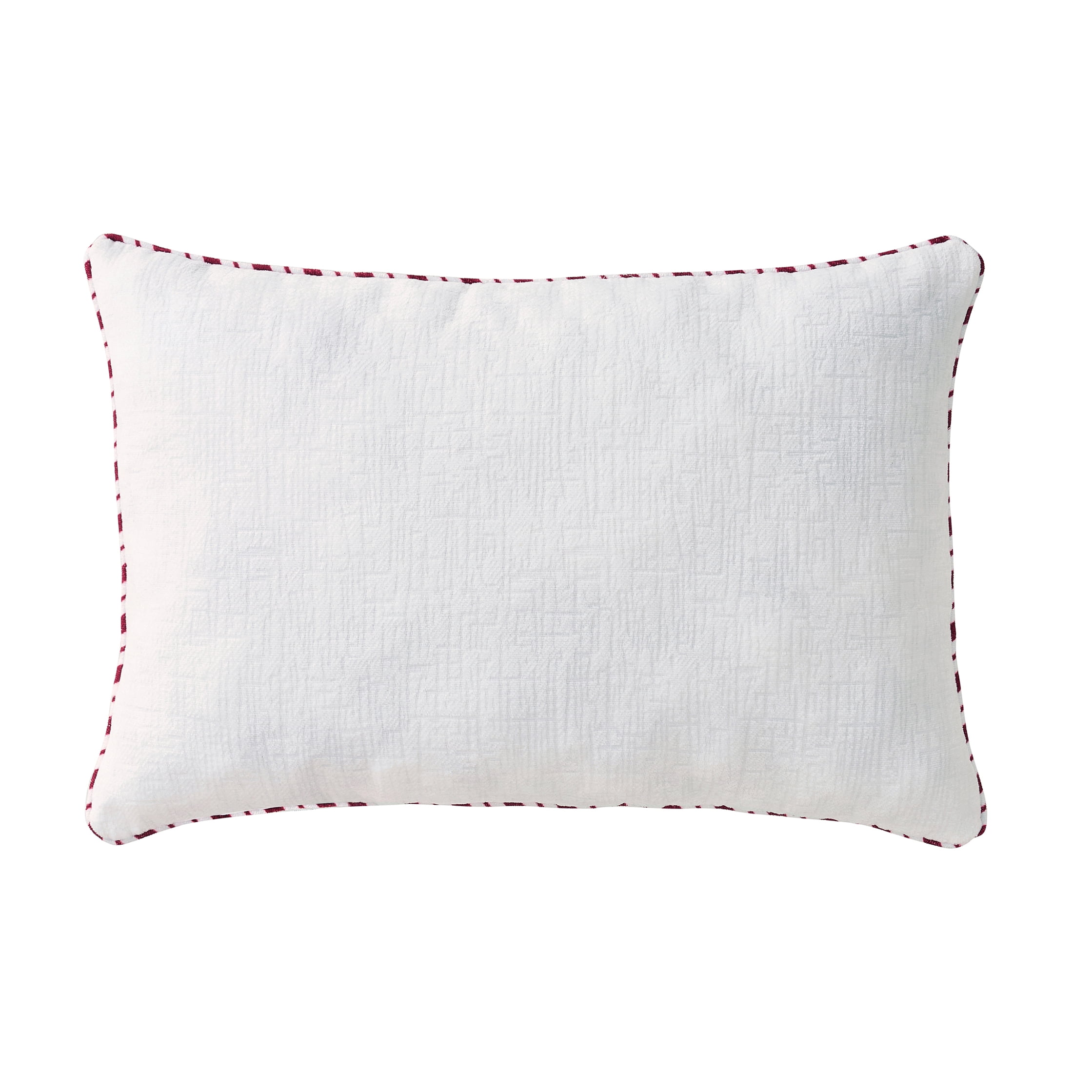 Holiday Time 14 in x 22 in Ivory Winter Village Embroidered Decorative Pillow