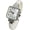White, variant on Collections Japanese Quartz Women's Square 24.5mm Case Leather/Metal Cuff Bangle Watch