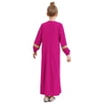 thumbnail image 2 of Linjinx Robe de Danse de Louange pour Filles Abaya à Manches Longues Robe Maxi de Fête Prière Musulmane Islamique Dubaï Robe Décontractée Rose Vif 12, 2 of 7