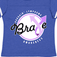 thumbnail image 4 of Inktastic Brave Hodgkins Lymphoma Awareness Violet Ribbon Boys or Girls Toddler T-Shirt, 4 of 5