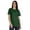 Dark Green, variant on Plain Basic T-shirt With Patch Pocket Crew Neck Long Tee Top For Women