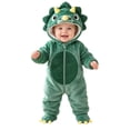 thumbnail image 3 of Baby Girls Warm Long Sleeve Hooded Jumpsuit Dinosaur Costume Infant Baby Clothes Cosplay Costume Halloween Costume for Boys Size 0-12 Months, 3 of 9