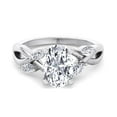 thumbnail image 2 of Secilia - Moissanite Oval Cut Lab Diamond Twist Band Engagement Ring, 2 of 4