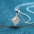 thumbnail image 3 of Genuine 2.0ct Moissanite Pure Silver 925 Fashion Fine Necklace For Women Gift,Summer Engagement Birthday Charm Pendant Necklace, 3 of 4