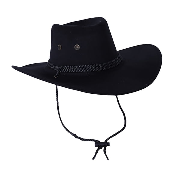 Cowboy Hat Men's Classic Western With Leather And Metal Embellishments Brown For Outdoor And Casual Wear Fashion Wide Brim Sun Hat