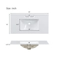 thumbnail image 5 of Corlix Modern Bathroom Vanity with Ceramic Sink, Shelves, Drawers, Wood, Black, 5 of 11