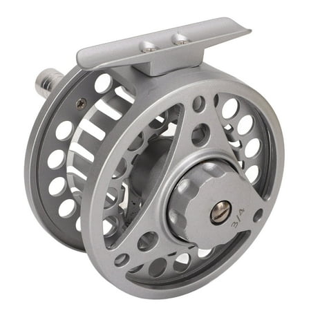 Falleo Clearance 3/4 Fly Fishing Reel Full Metal Fly Reel Fishing with CNC Machined Aluminum Alloy Body Silver