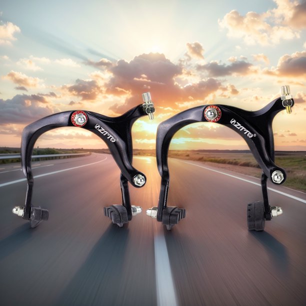C calibradores freno de borde con almohadillas ciclismo fricción trasera fricción freno de aluminio aleación de aluminio borde c-freno para la mayoría de las bicicletas de carretera
