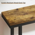thumbnail image 3 of OWNEN Narrow Console Table with Sturdy Metal Frame, 71 Inch Extra Long Entryway Sofa Table for Behind Couch, Hallway, Living Room, Rustic Brown, 3 of 9