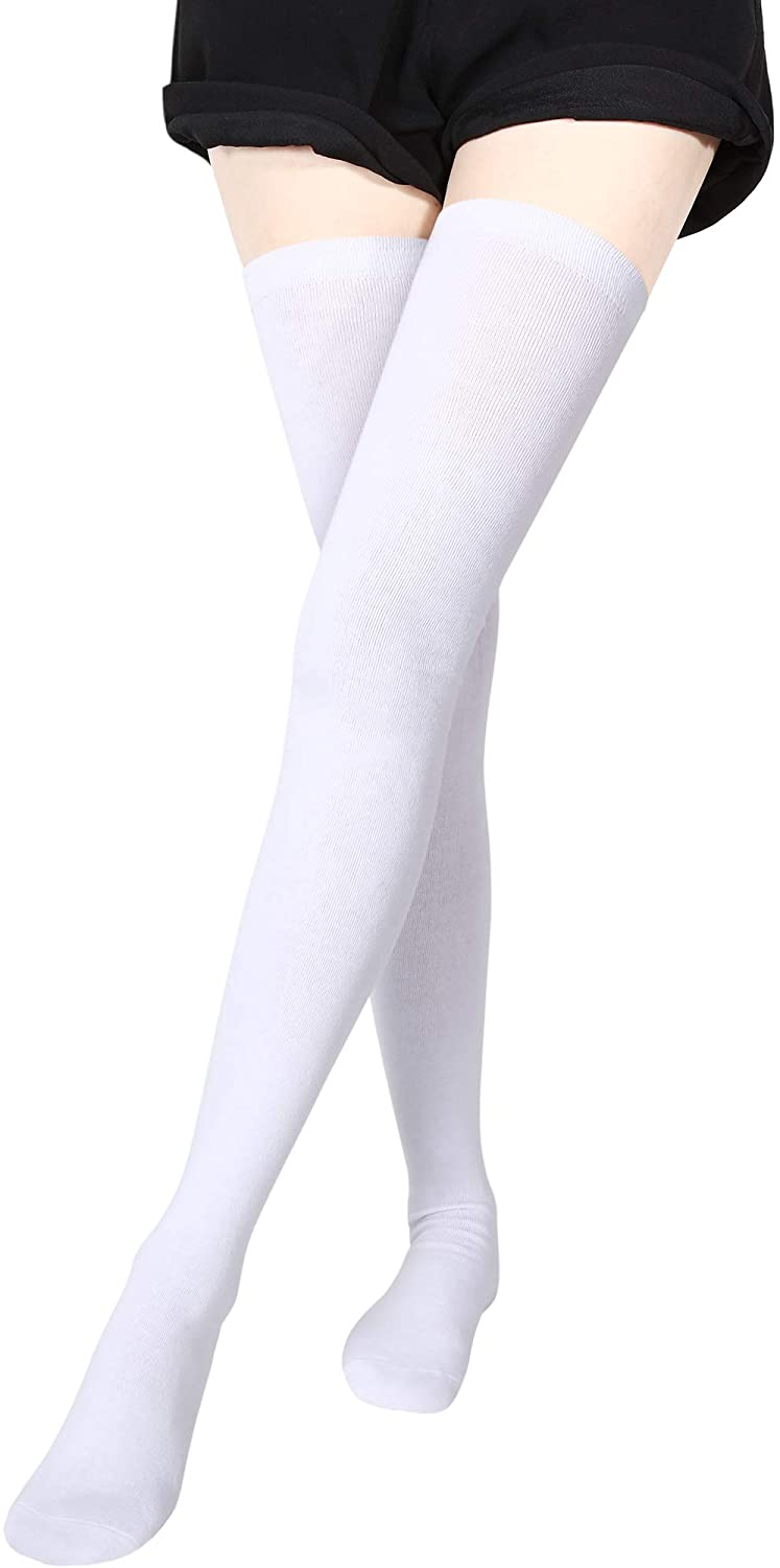 Extra Long Socks Thigh High Cotton 