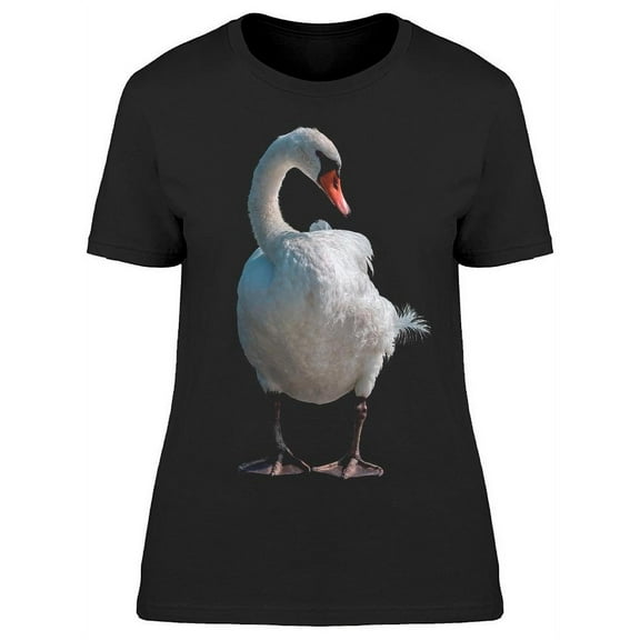 Standing Cute White Swan T-Shirt Women -Image by Shutterstock, Female XX-Large