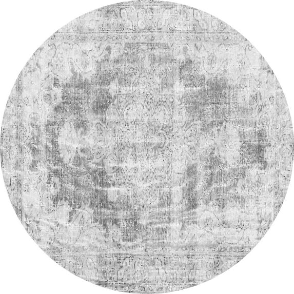 Ahgly Company Indoor Round Persian Gray Traditional Area Rugs, 5' Round