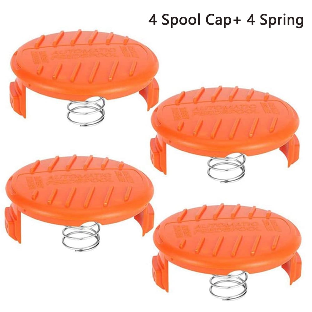 Bestdealing 4 Pack Trimmer Replacement Spool Cap for Black Decker Rc-100-p and Spring Cover Weed Eater Spool Bump Cover and Spring Weed Eater Cover