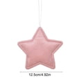 thumbnail image 3 of Set de colgantes decorativos en forma de estrella 5PCS | Aspecto de vidrio marino | Adornos de tela Azul Rosa Beige Blanco Rojo Gris Verde Amarillo | Decoración sostenible del hogar | Acento, 3 of 7