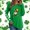 Green, variant on St. Patrick's Day Sweatshirt for Women Irish Shamrock Round Neck Pullover Long Sleeve Shirts Leaf Clover Raglan Tops Gift