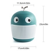 CMYYNNA Gray Plastic Desktop Trash Can Small Wastebasket Compact Size for Home Use 5 Liters