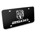 thumbnail image 2 of 2019 RAM 2500 3D Dual Logo on 12"X6" Black Stainless Steel License Plate, 2 of 5