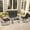 Black, variant on Uforic 4 Pieces Outdoor Furniture Set,Patio Textilene Steel Conversation Set with Loveseat Chair,Rocking Chair Set of 2 and Tea Table - Brown