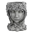 thumbnail image 1 of Maceta para plantas suculentas con diseño de cabeza de diosa, maceta con cara de señora, adecuada para oficina/hogar, 1 of 5