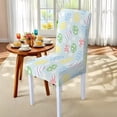 thumbnail image 4 of TSOVTHRID Colorful Easter Eggs Print Tablecloth with Stretch Dining Chair Slipcover Set Washable Chair Protector Cover Table Cloth for Banquet Party Home Easter Decor, 7 Pcs, 4 of 6
