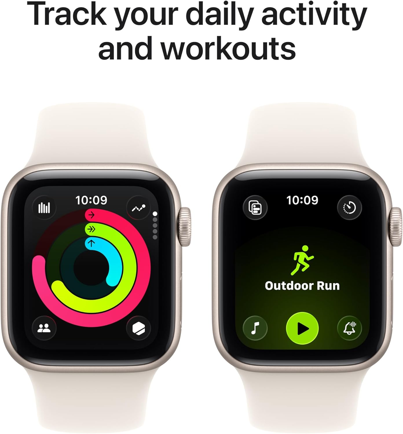 Apple Watch SE 3 (GPS) 40mm Starlight Aluminum Case with Starlight Sport Band - S/M