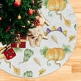 thumbnail image 5 of Coolnut Thanksgiving Tree Skirt Pumpkin Xmas Tree Skirt, Floor Door Round Mat Decorations for Holiday Party Home Christmas Day Ornaments,47.2", 5 of 6