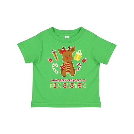 

Inktastic Promoted to Sister with Christmas Reindeer Gift Toddler Boy Girl T-Shirt